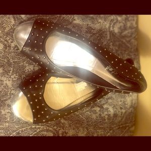 Black/Silver ballet flats